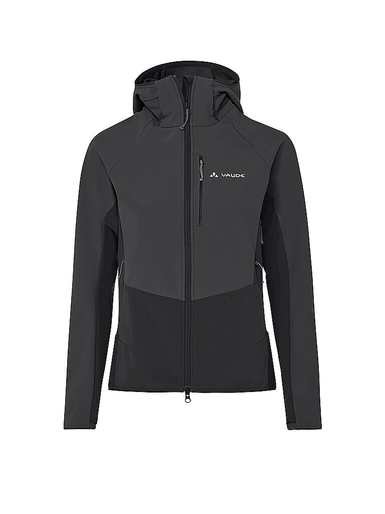 Vaude Damen Softshell Tourenjacke Larice Hoodie grau
