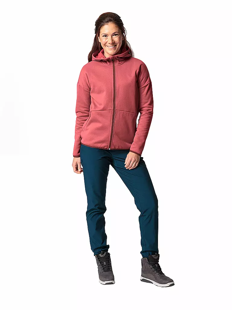 VAUDE | Damen Fleecejacke Mineo Hoodie | dunkelrot