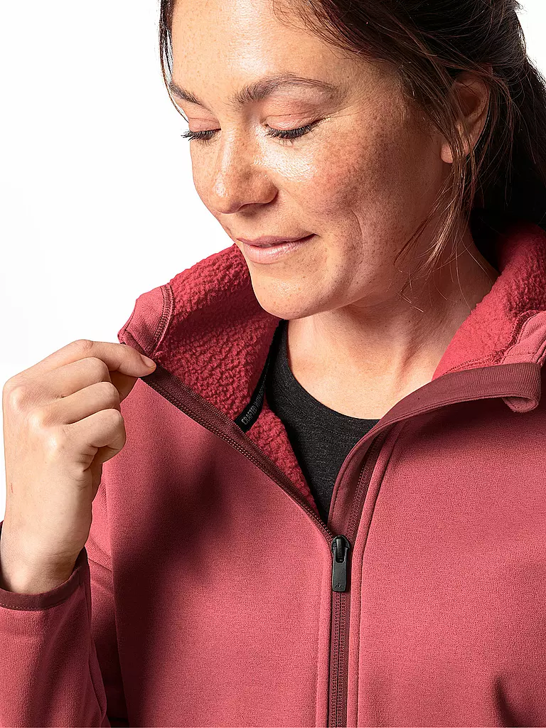 VAUDE | Damen Fleecejacke Mineo Hoodie | dunkelrot