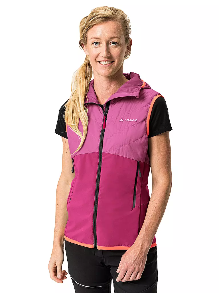 VAUDE | Damen Hybridweste Brenva Hoodie | pink