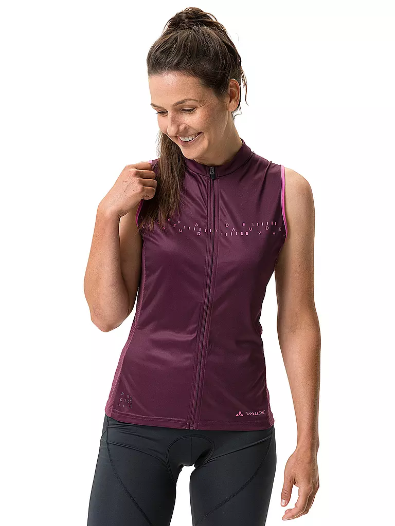 VAUDE | Damen Radtrikot Posta Full-Zip SL | dunkelrot