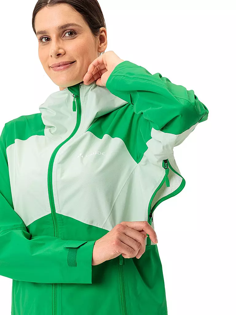 VAUDE | Damen Regenjacke Simony 2,5L Hoodie | grün