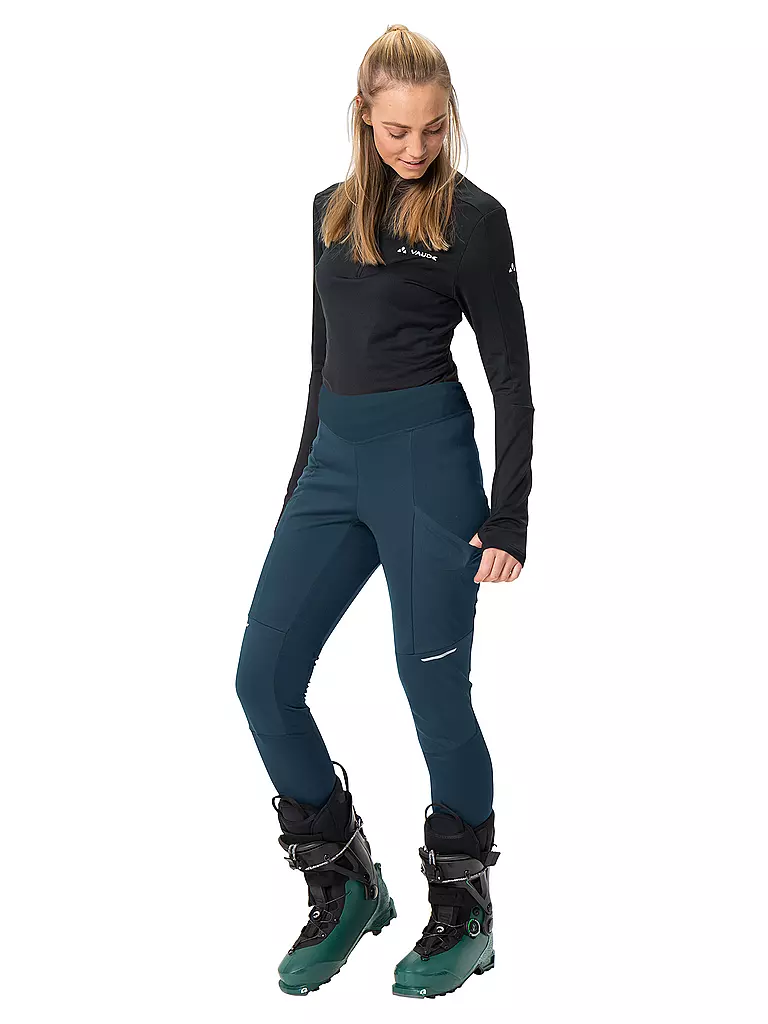 VAUDE | Damen Softshell Wanderhose Larice  | dunkelblau