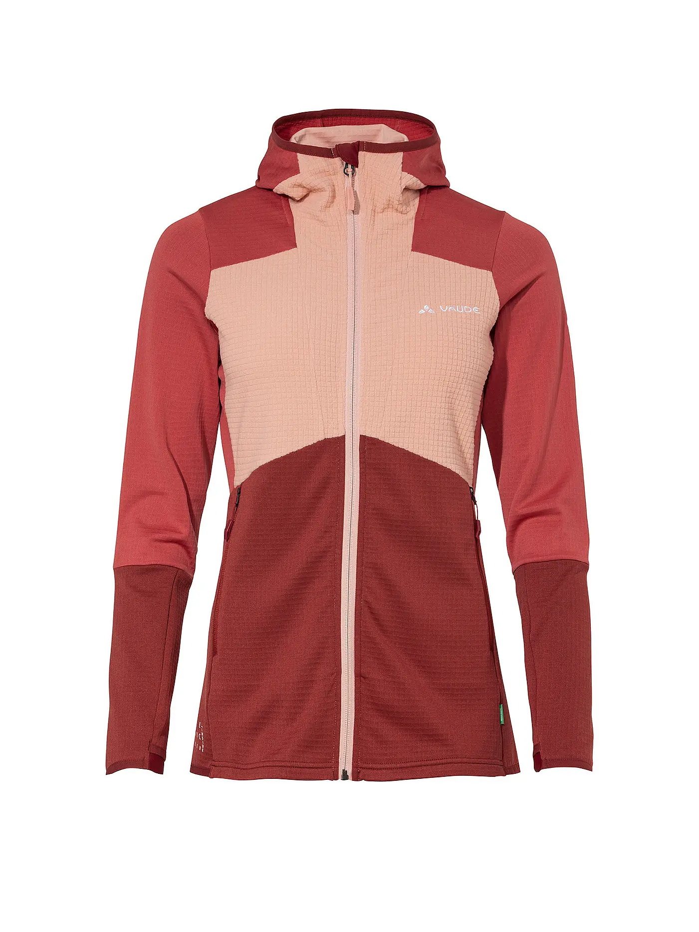 VAUDE | Damen Touren Fleecejacke Monviso Grid Fleece | dunkelrot
