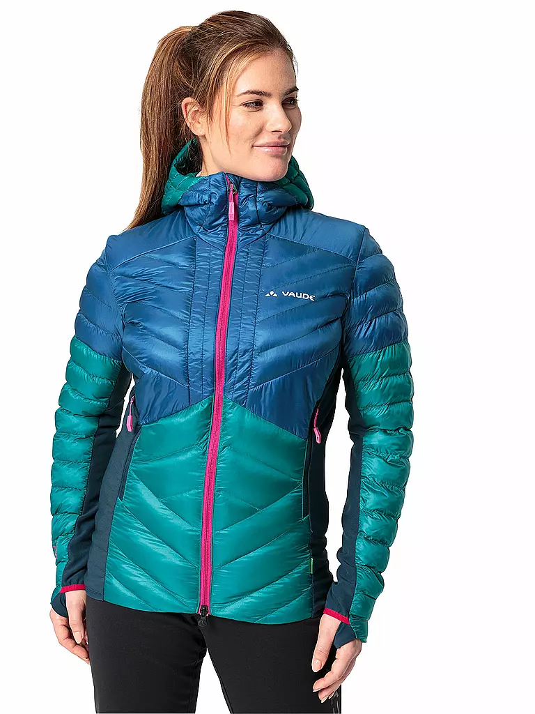 VAUDE | Damen Touren Hybridjacke Sesvenna Pro  Hoodie | dunkelblau