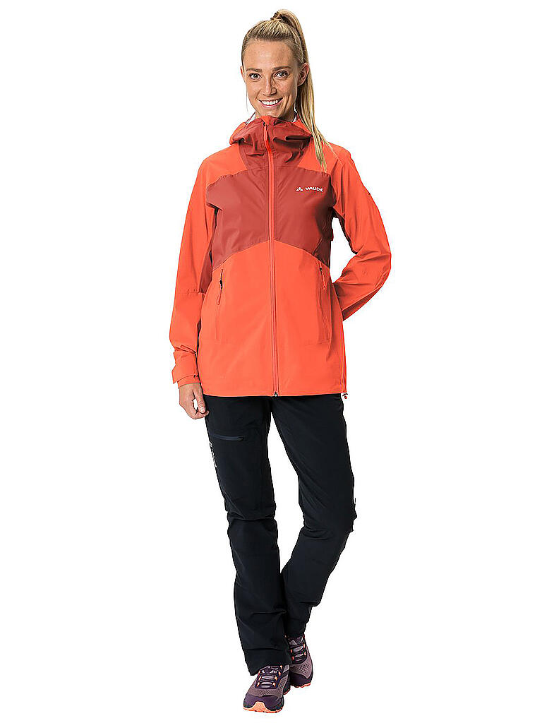 VAUDE | Damen Touren Regenjacke Simony IV 2,5-Lagen | Koralle