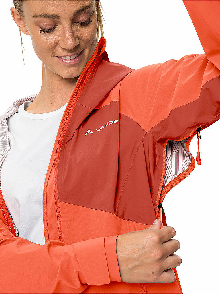 VAUDE | Damen Touren Regenjacke Simony IV 2,5-Lagen | Koralle