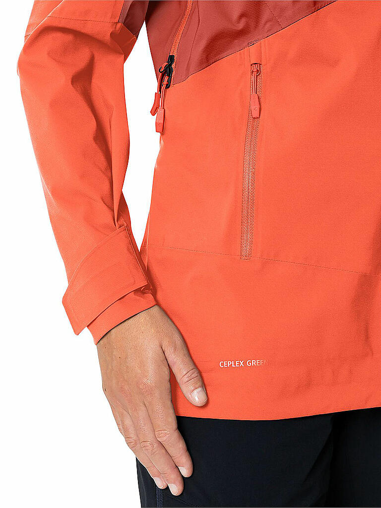 VAUDE | Damen Touren Regenjacke Simony IV 2,5-Lagen | Koralle