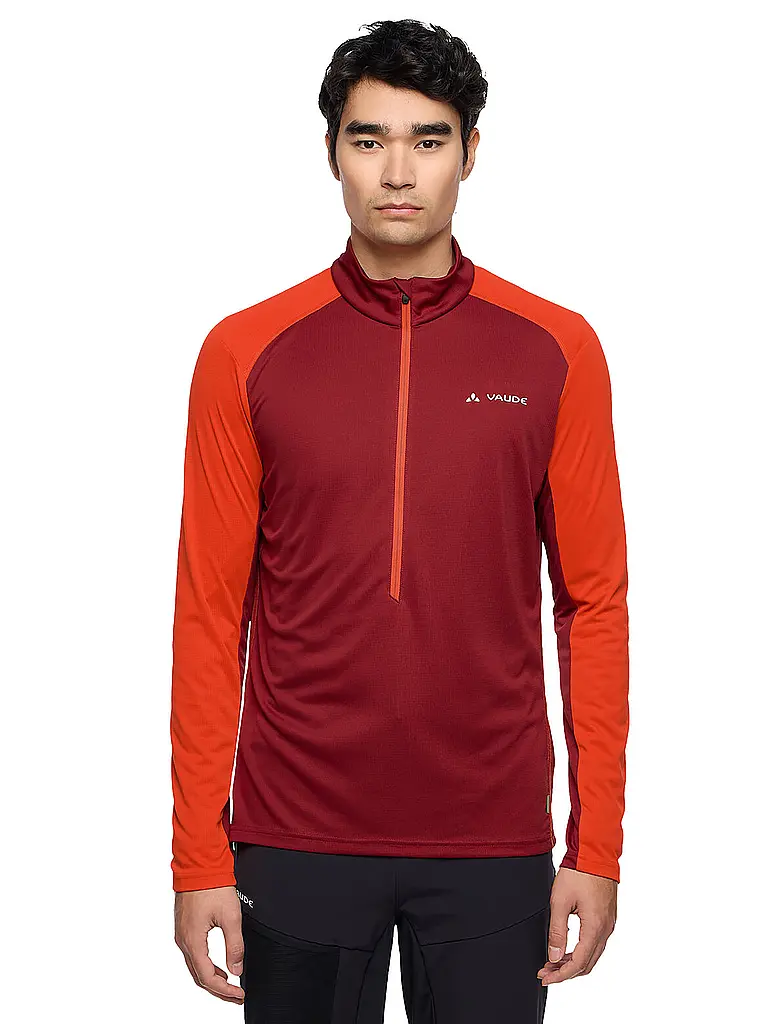 VAUDE | Herren Funktions Zipshirt Larice Light Shirt II | dunkelrot