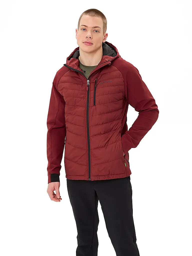 VAUDE | Herren Hybridjacke Elope  Hoodie | dunkelrot