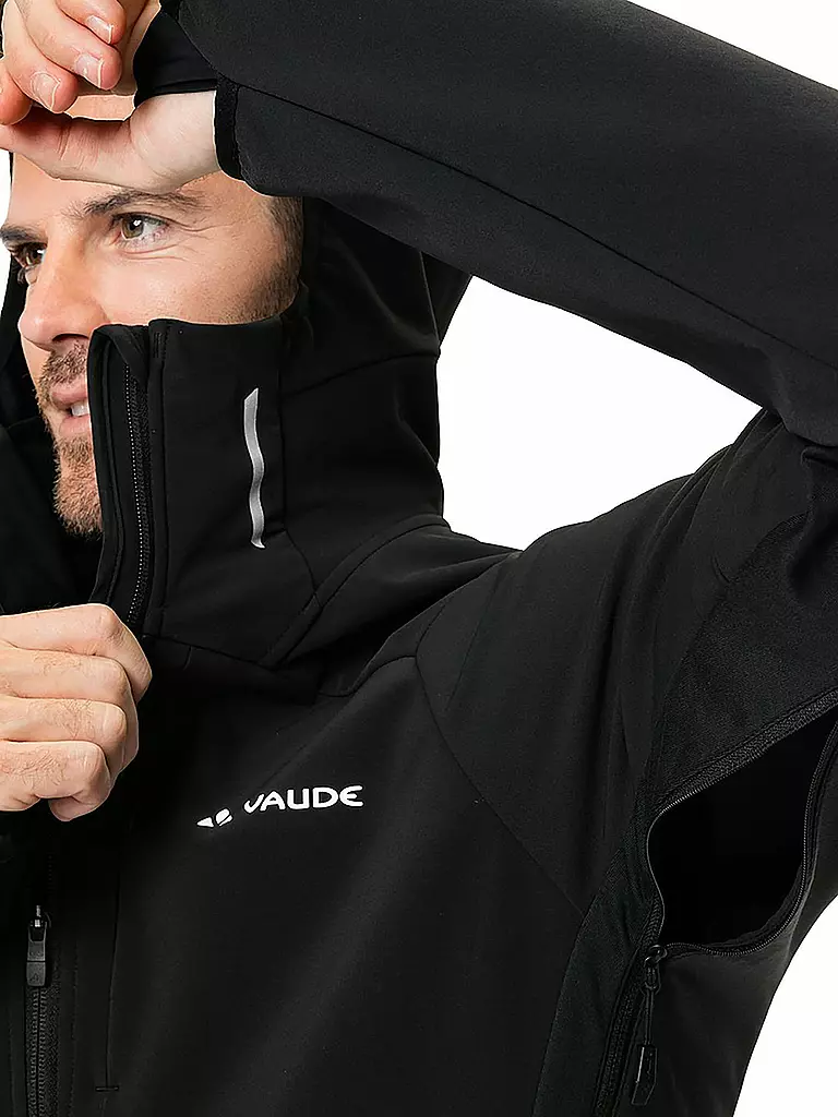 VAUDE | Herren Softshelljacke Larice  Hoodie | schwarz