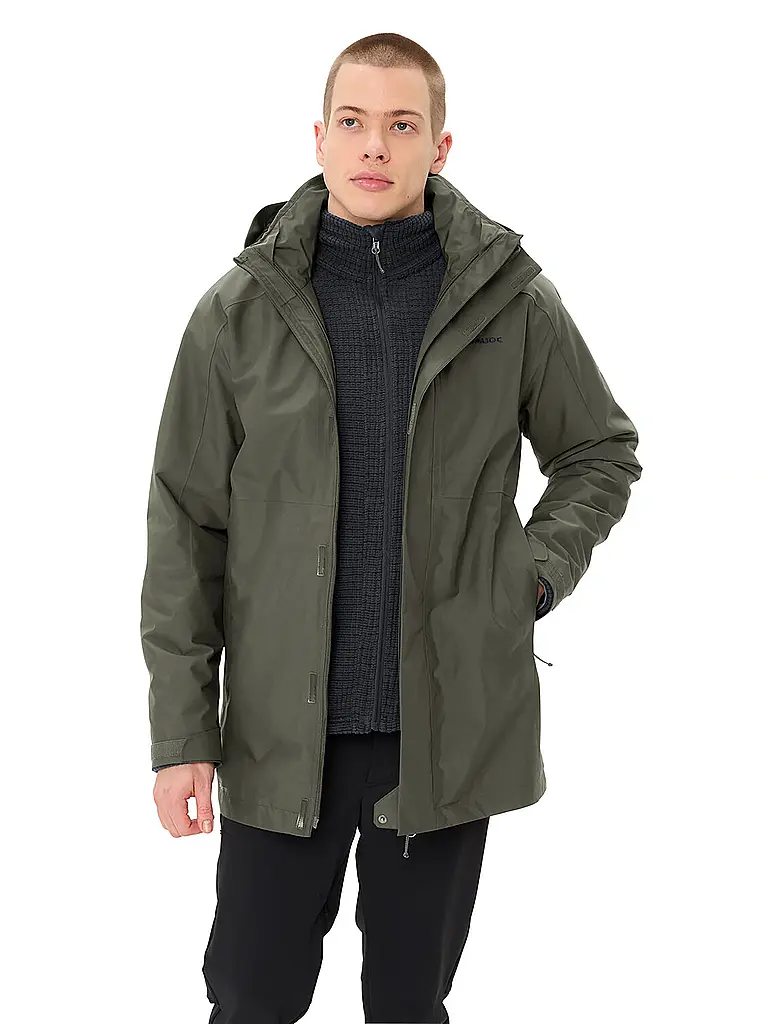 VAUDE | Herren Winterparka Idris IV 3in1 Hoodie | dunkelgrün