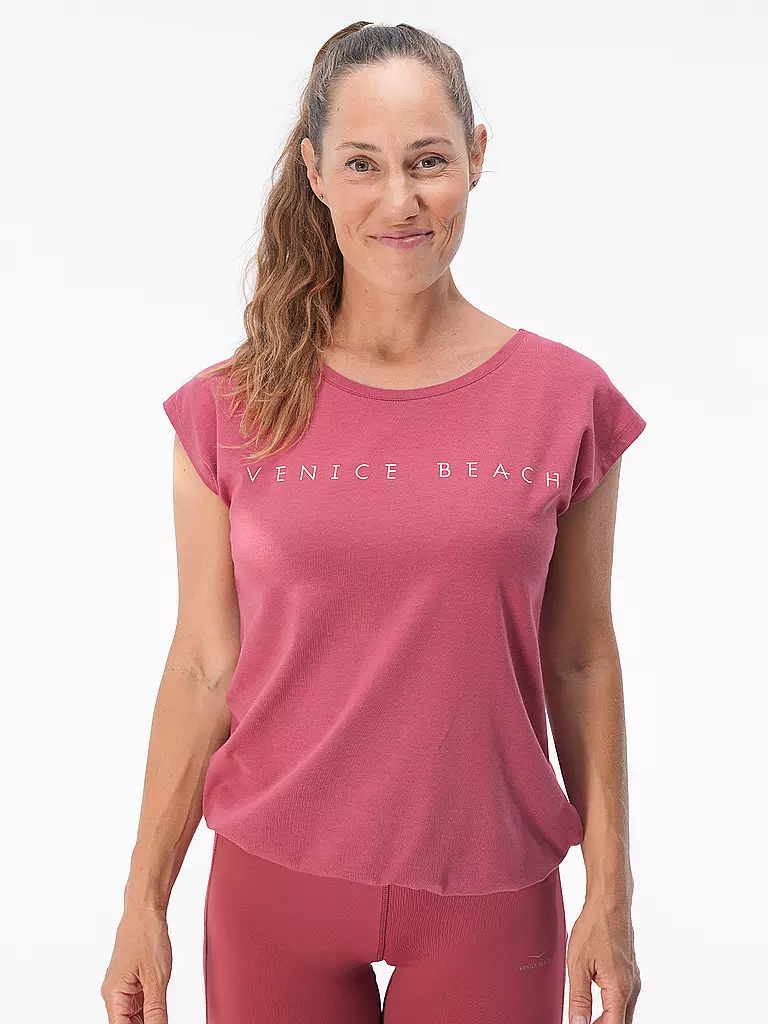 VENICE BEACH | Damen Fitnessshirt Wonder | dunkelrot