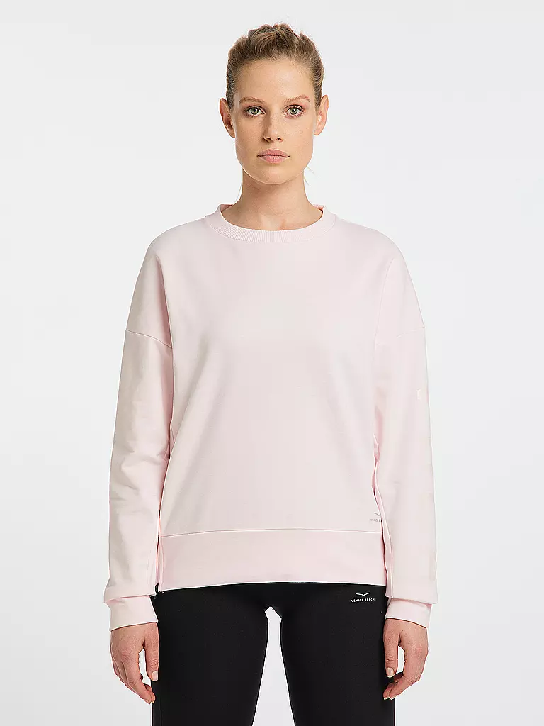 VENICE BEACH | Damen Fitnesssweater Emma | rosa