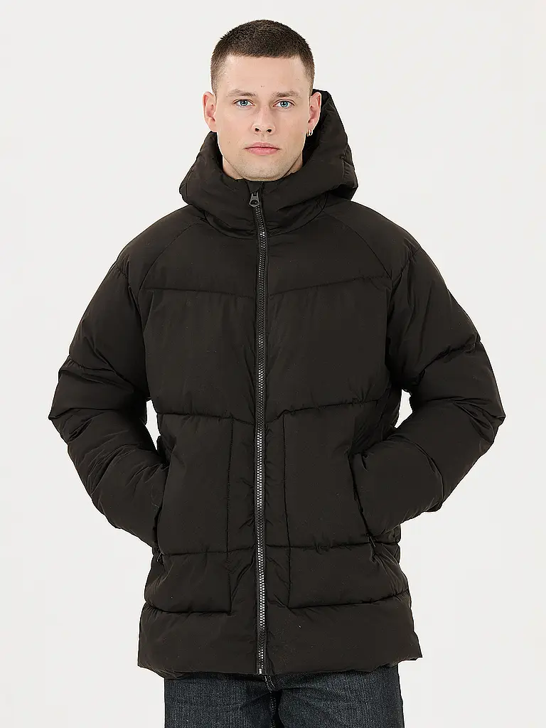 VIRTUS | Herren Freizeitjacke Mackey Puffer Hoodie | Schwarz