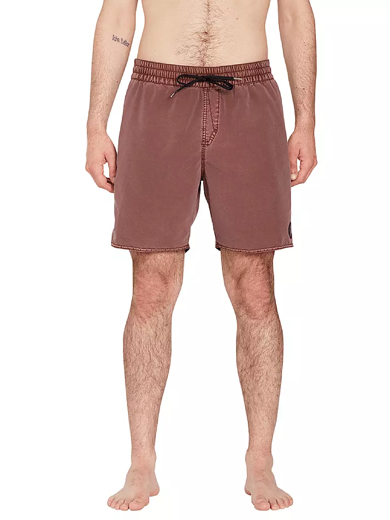 VOLCOM | Herren Badeshort Center 17" Trunk | dunkelrot