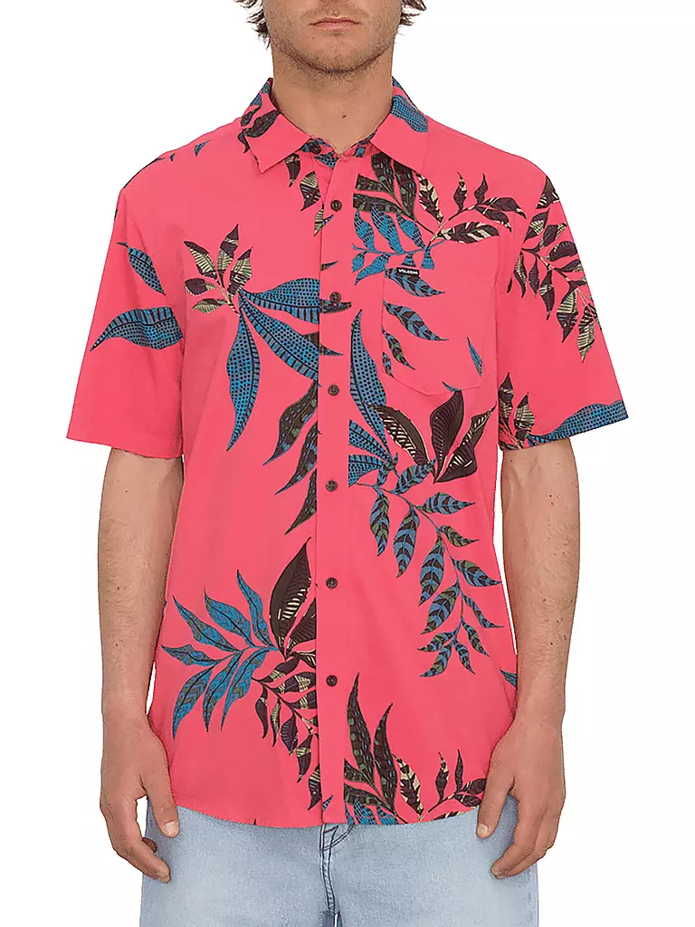 VOLCOM | Herren Beachhemd Paradiso Floral | koralle