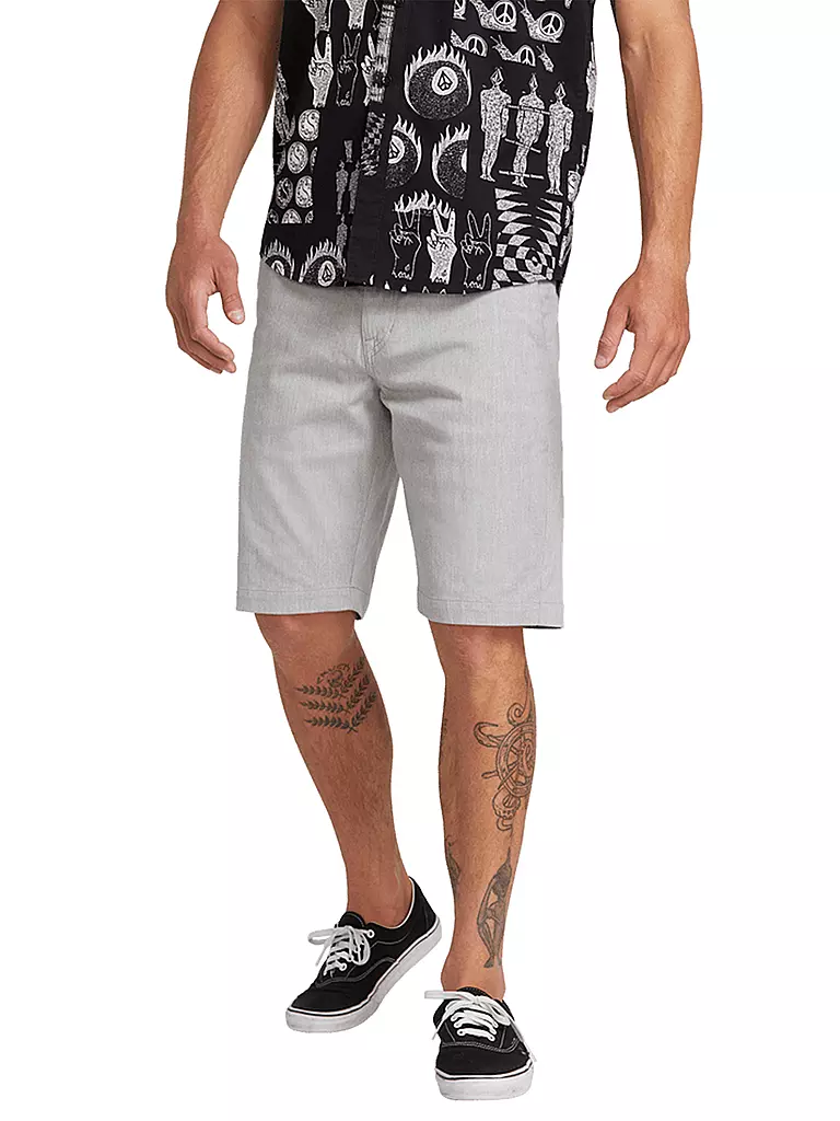 VOLCOM | Herren Bermuda Frickin Modern Stretch 21"  | hellgrau