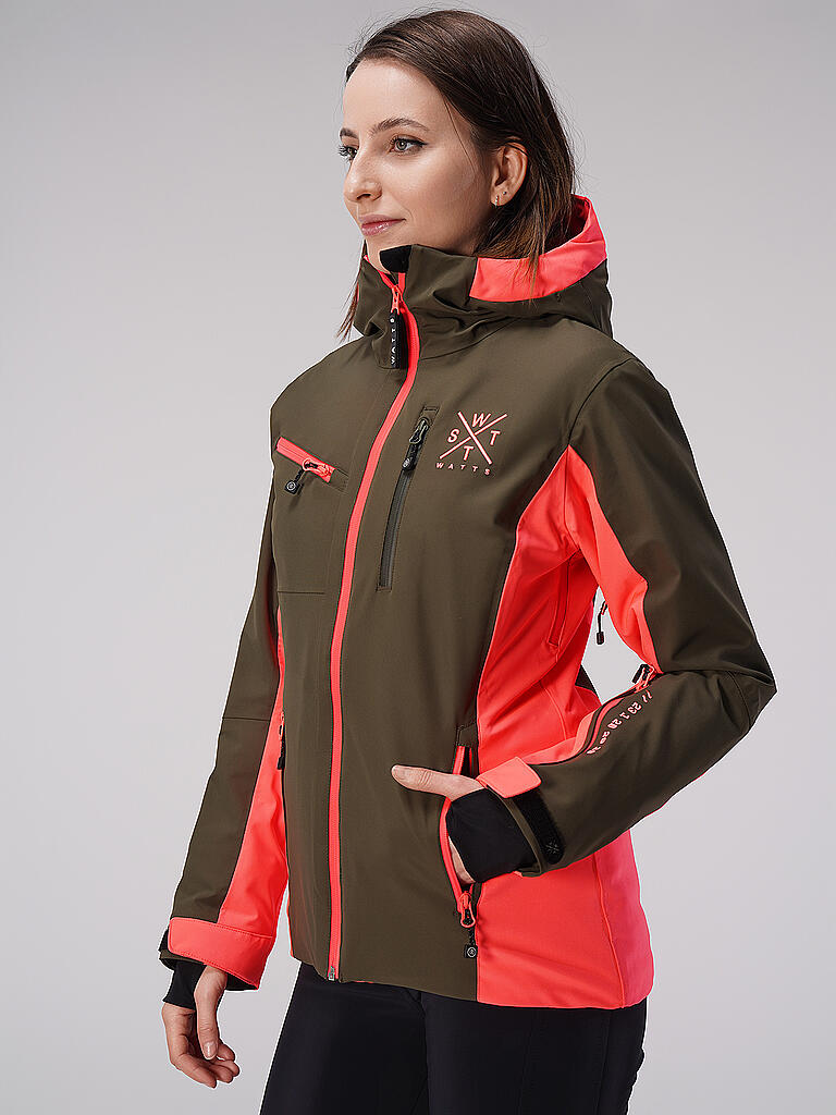 WATTS | Damen Skijacke Tech Jacket | olive