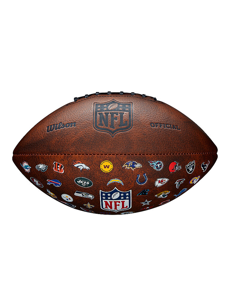 WILSON American Football NFL Off Throwback 32 Team Logo braun