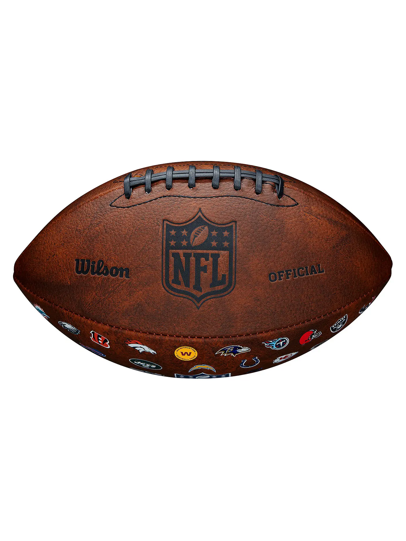 WILSON | American Football NFL Off Throwback 32 Team Logo | braun