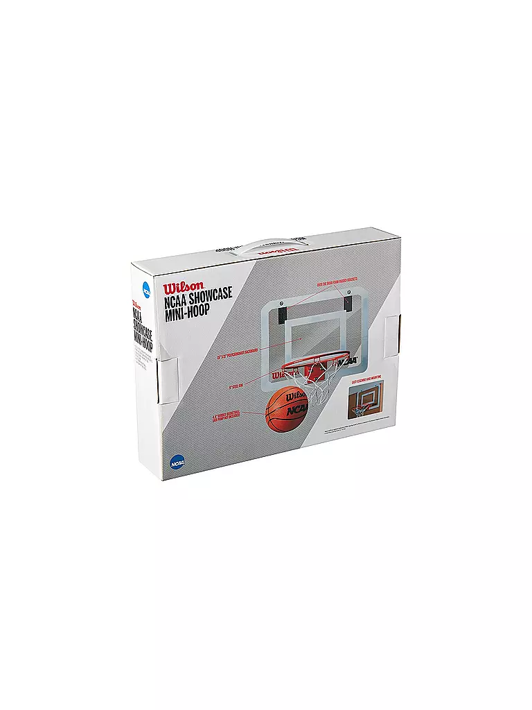 WILSON | Basketballkorb-Set NCAA Showcase Mini Hoop | weiss