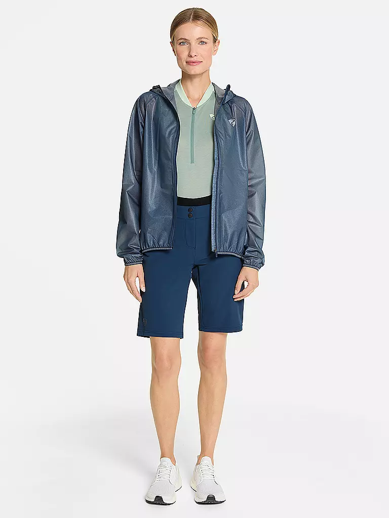 ZIENER | Damen Regenjacke Natina Hoodie | dunkelblau