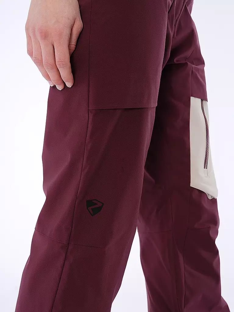 ZIENER | Damen Skihose Tholine | dunkelrot
